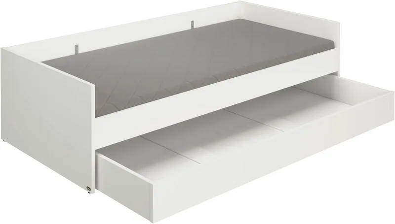 Kinderbett LOVELY ALIV mit Bettkasten, Jugendliege, bietet extra Stauraum oder zweite Liegefläche, Kojenliege Off-White van yuny by PAIDI in Wit – productfoto 3 van 5