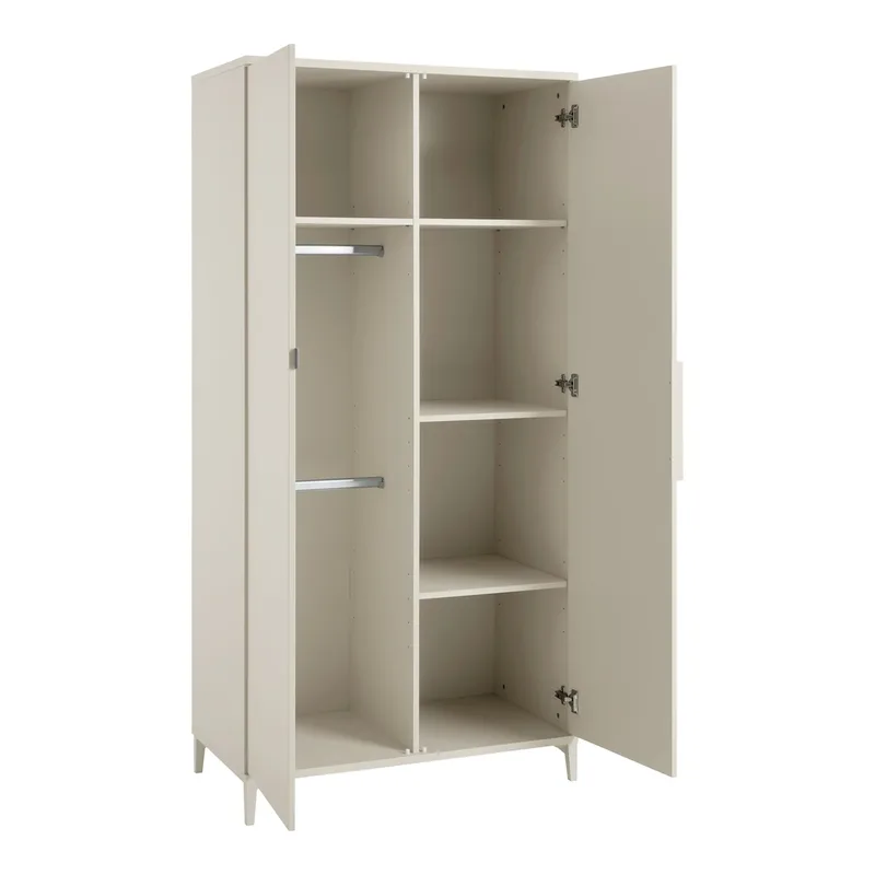 Kleiderschrank Sister Lou 2-türig de yuny by PAIDI en Beige, 95 × 195 mm – photo produit 1 sur 2