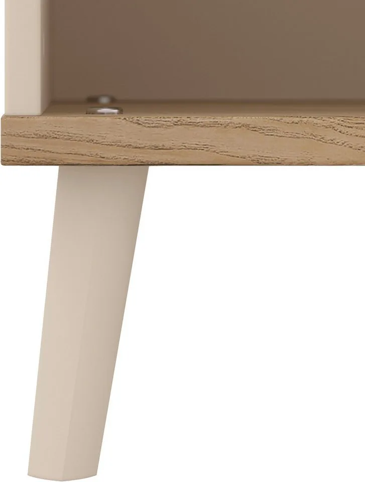 Sideboard HAZEL in Beige, 6 offene Fächer (B/H/T ca. 123/87/38 cm), modernes & stabiles Regal aus Holz, offenes Standregal van yuny by PAIDI in Beige, Bruin – productfoto 3 van 4