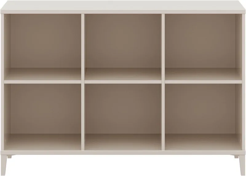 Sideboard SISTER LOU mit 6 offenen Fächern, Breite 123 cm, stabiles und langlebiges Regal in Beige, geprüfte Qualität de yuny by PAIDI en Beige, Marron – photo produit 3 sur 5