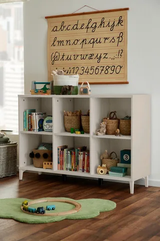 Sideboard SISTER LOU mit 6 offenen Fächern, Breite 123 cm, stabiles und langlebiges Regal in Beige, geprüfte Qualität de yuny by PAIDI en Beige, Marron – photo produit 2 sur 5