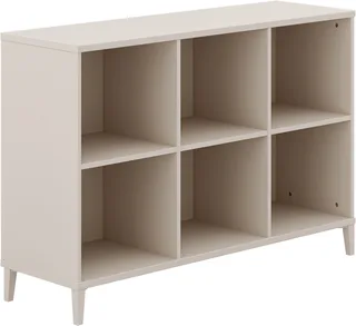 Sideboard SISTER LOU mit 6 offenen Fächern, Breite 123 cm, stabiles und langlebiges Regal in Beige, geprüfte Qualität de yuny by PAIDI en Beige, Marron – photo produit 1 sur 5