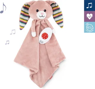 Becky het Konijn - Heartbeat & White Noise Knuffeldoekje - 35 cm de ZAZU en Rose – photo produit 1 sur 4