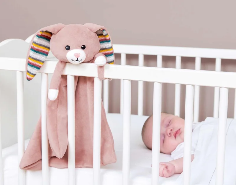 Becky het Konijn - Heartbeat & White Noise Knuffeldoekje - 35 cm de ZAZU en Rose – photo produit 4 sur 4