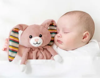 Becky het Konijn - Heartbeat & White Noise Knuffeldoekje - 35 cm de ZAZU en Rose – photo produit 2 sur 4