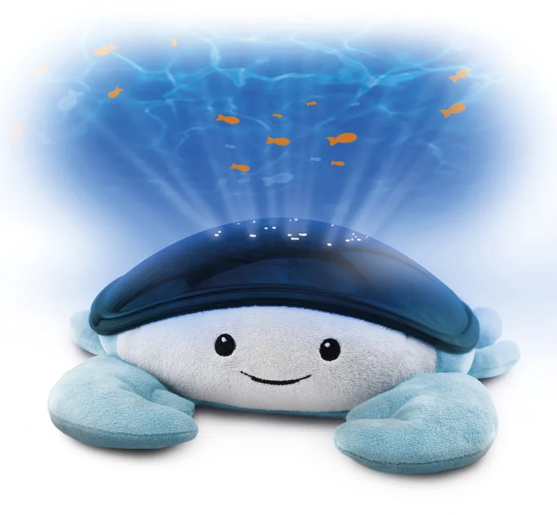 Cody de Krab Ocean Projector – Baby Projector Nachtlampje met Bewegende Golven & Vissen – Huilsensor – 3 Geluiden van ZAZU in Blauw – productfoto