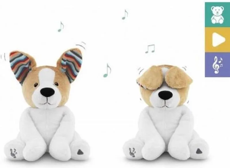Danny De Hond Kiekeboe Knuffel met Muziek NL ZA-DANNY-01-D van ZAZU in Meerkleurig – productfoto
