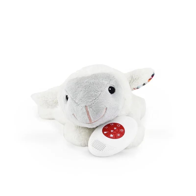Liz - Hartslagknuffel - Muziekknuffel met huilsensor en uitneembare geluidsmodule welke hartslag en meerdere muziekjes afspeelt by ZAZU in White – product photo 2 of 4