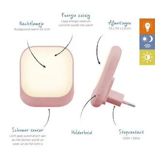 Nachtlampje ZAZU Socket Light roze van ZAZU – productfoto 3 van 4
