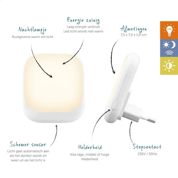 Nachtlampje ZAZU Socket Light White van ZAZU – productfoto 3 van 4