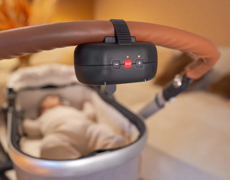 Robby the Rocker – Automatische Kinderwagen Schommelaar met Huilsensor – 5 Wiegstanden – USB-C Oplaadbaar – IPX1 Spatwaterbestendig de ZAZU en Noir – photo produit 4 sur 4