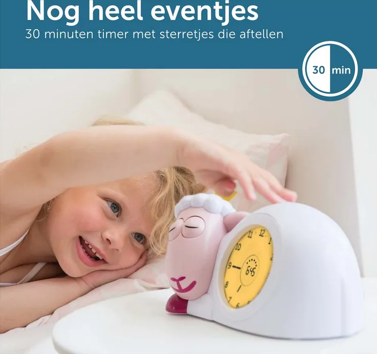 Sam Slaaptrainer Schaap Kinderwekker van ZAZU in Paars – productfoto 4 van 4