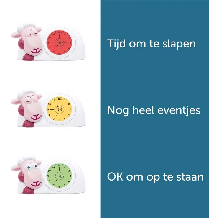 Sam Slaaptrainer Schaap Kinderwekker van ZAZU in Paars – productfoto 2 van 4
