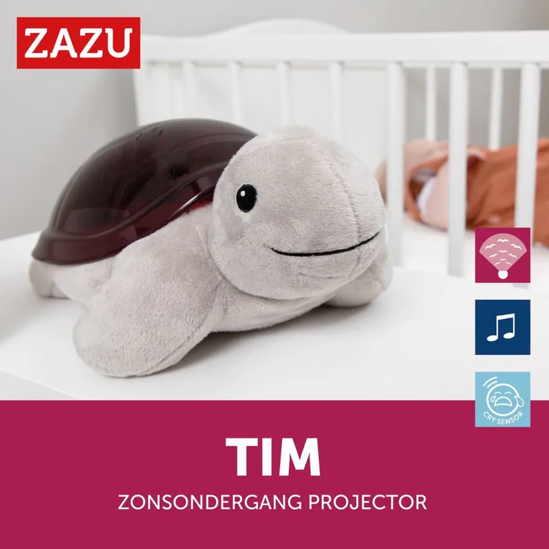 Slaaptrainer Zazu Sunset Projector Tim de Schildpad van ZAZU – productfoto 2 van 4