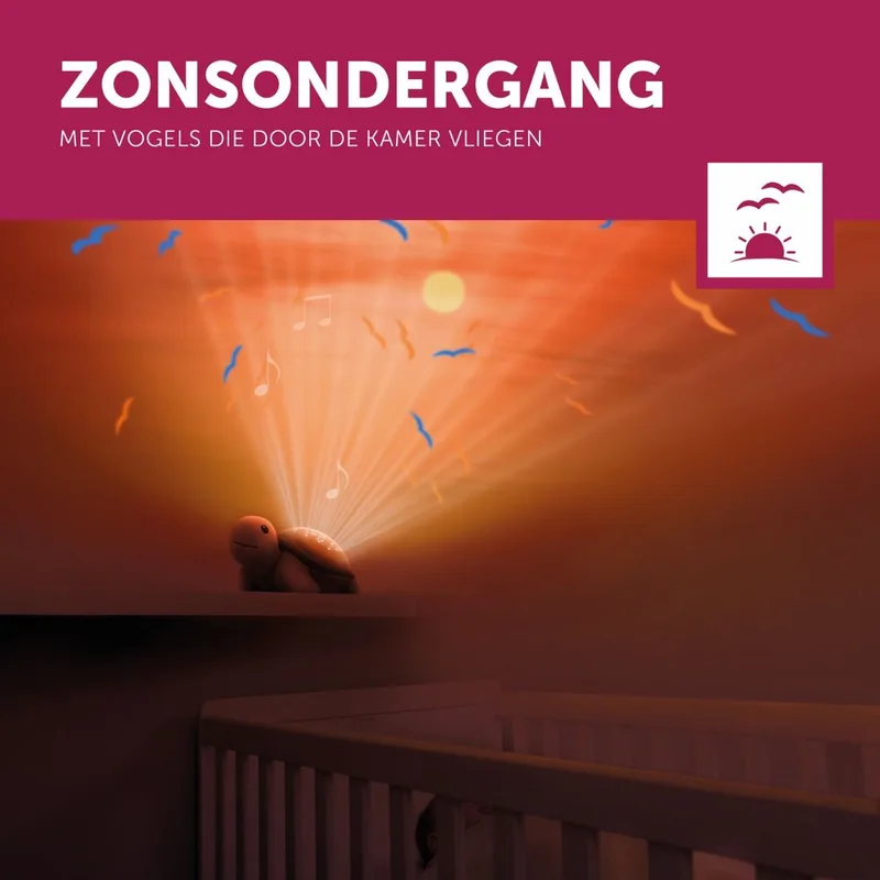 Slaaptrainer Zazu Sunset Projector Tim de Schildpad van ZAZU – productfoto 4 van 4