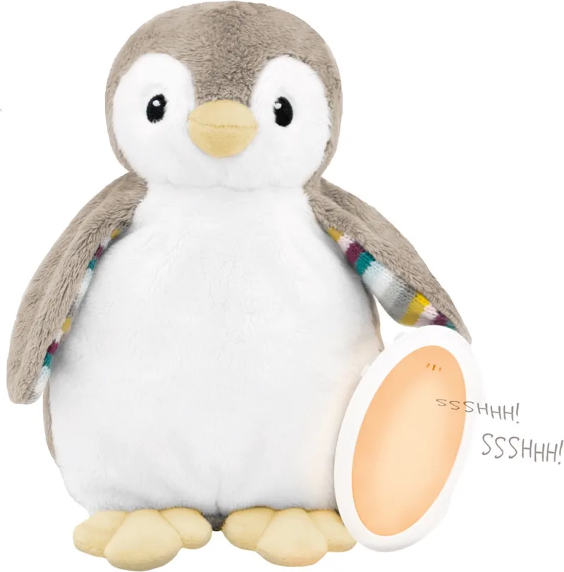 Sleep Susher Penguin Phoebe Nachtlampje van ZAZU in Wit, Bruin – productfoto