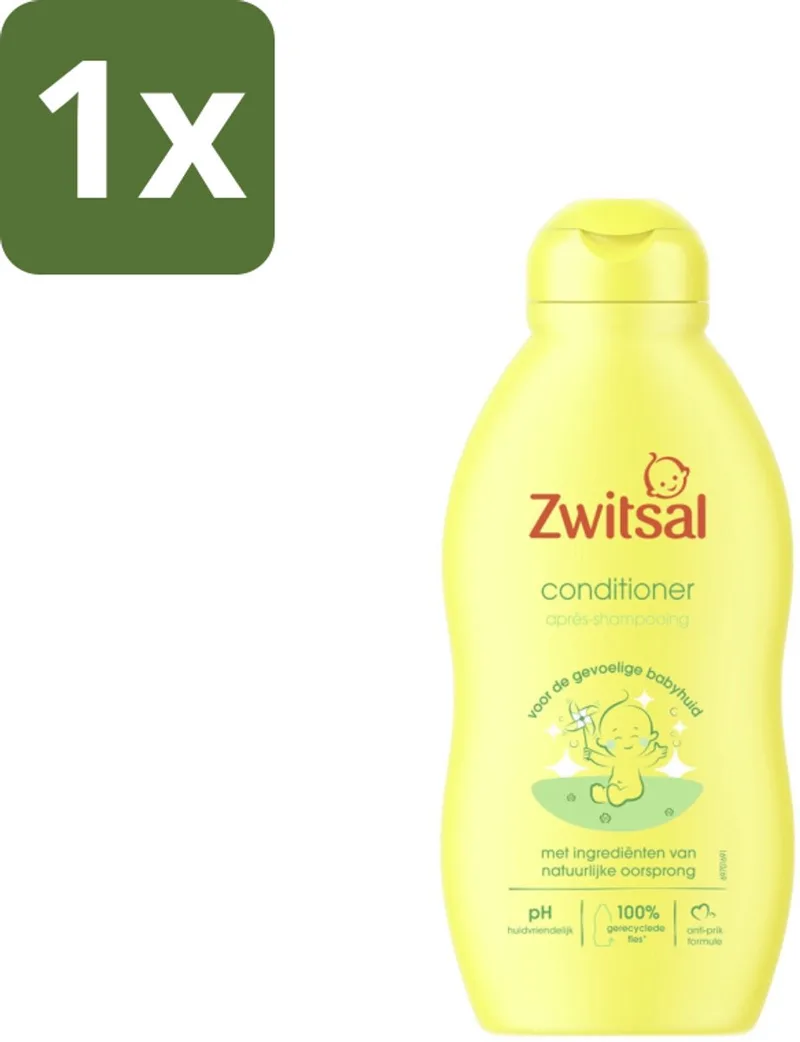 1 x Zwitsal - Baby Conditioner - Zachte Verzorging - 200 ml - Baby Haar Conditioner - Zwitsal Baby Conditioner - Kind Haar Conditioner - Baby Haar Verzorging - Zwitsal Conditioner från Zwitsal – produktbild
