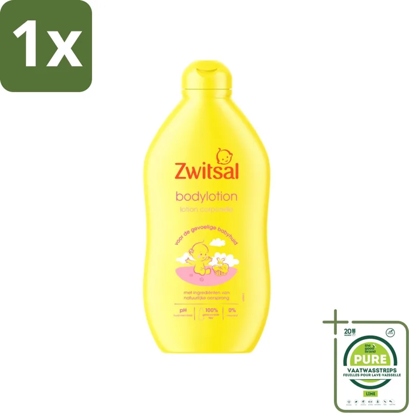 1 x Zwitsal - Babyverzorging - Bodylotion - Extra Verzorgend en Zacht - 400 ml - Babylotion - Babyhuid - Verzorgende Lotion - Hydraterende Lotion - Zwitsal by Zwitsal – product photo
