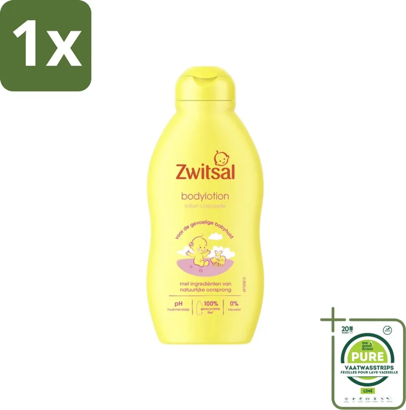 1 x Zwitsal - Babyverzorging - Bodylotion - Voor de Gevoelige Babyhuid - 200 ml - Babylotion - Babyhuid - Gevoelige Huid - Zwitsal - Hydraterende Lotion från Zwitsal – produktbild