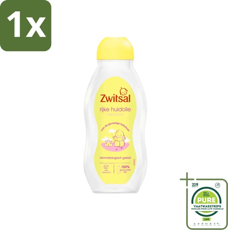 1 x Zwitsal - Babyverzorging - Rijke Huidolie Avocado - Voor de Gevoelige Babyhuid - 200 ml - Babyhuidverzorging - Avocado Olie - Babyolie - Gevoelige Babyhuid - Babymassage by Zwitsal – product photo