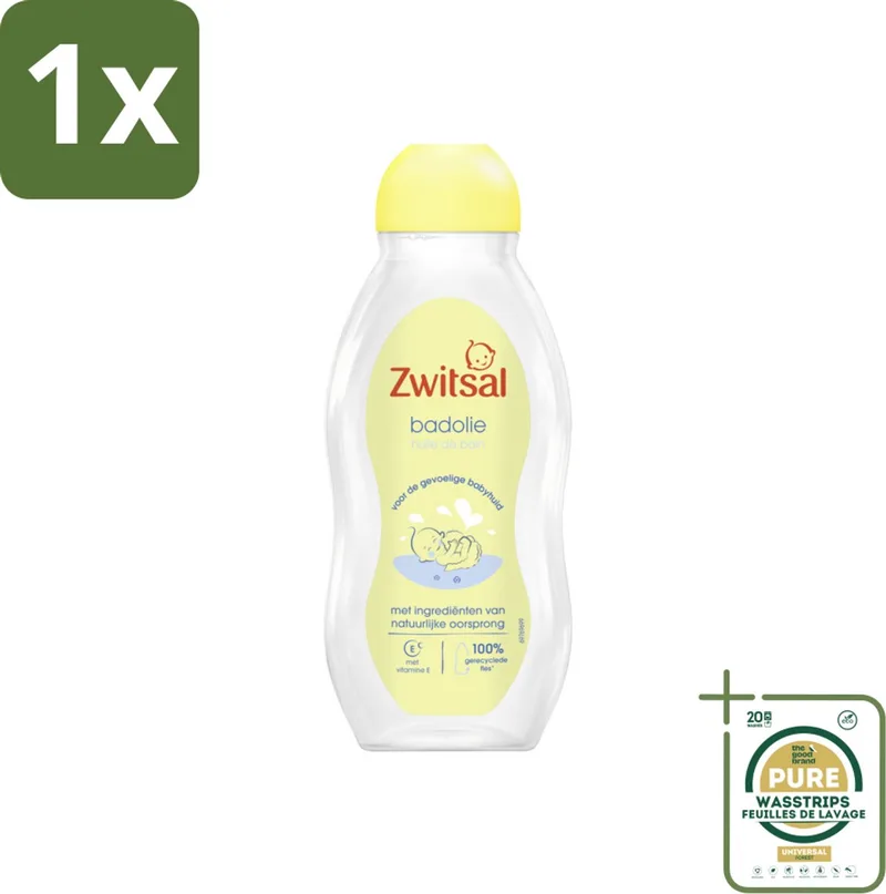 1 x Zwitsal Badolie 200 ml- Badolie Voor Baby - Droge Huid - Babyhuid Verzorging - Zwitsal Badolie - Babybad Ritueel de Zwitsal – photo produit