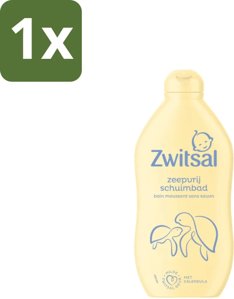 1 x Zwitsal – Schuimbad – Zeepvrij – 400 ml - Babybad - Zwitsal Schuimbad - Zeepvrij Bad - Babyhuid Verzorging - Calendula Bad by Zwitsal – product photo