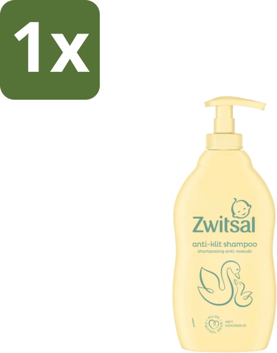 1 x Zwitsal – Shampoo – Anti-Klit – 400 ml - Baby Shampoo - Anti-klit Shampoo fra Zwitsal – produktbillede