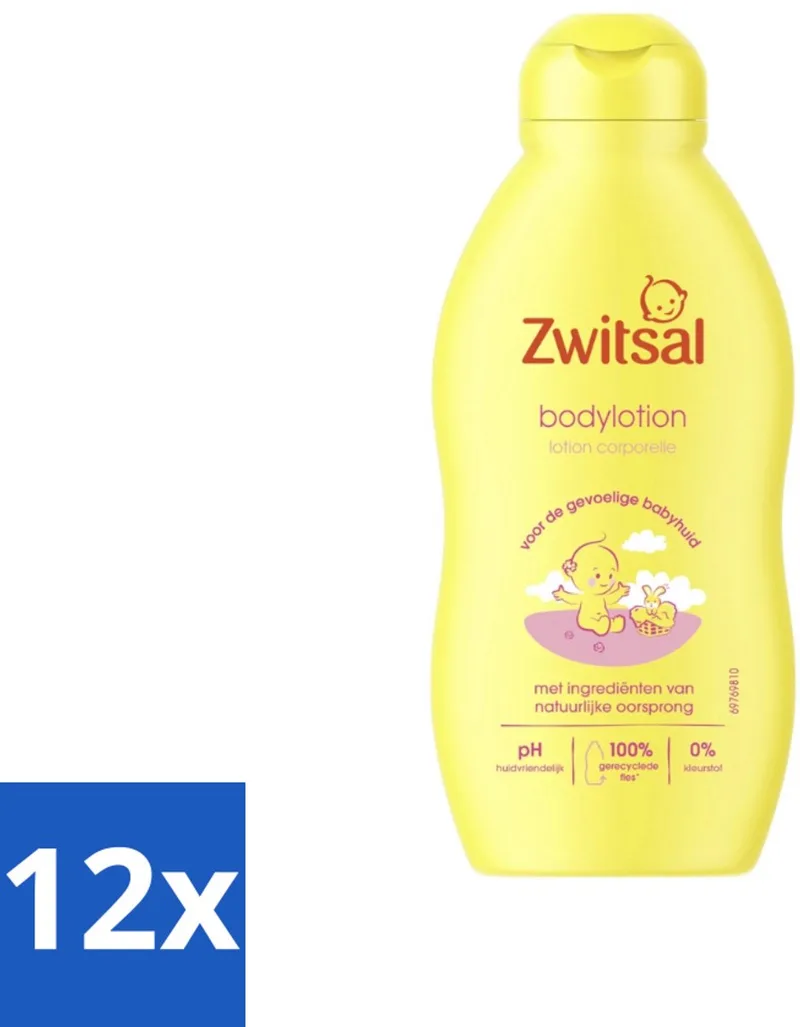 12 x Zwitsal - Babyverzorging - Bodylotion - Voor de Gevoelige Babyhuid - 200 ml - Babylotion - Babyhuid - Gevoelige Huid by Zwitsal – product photo