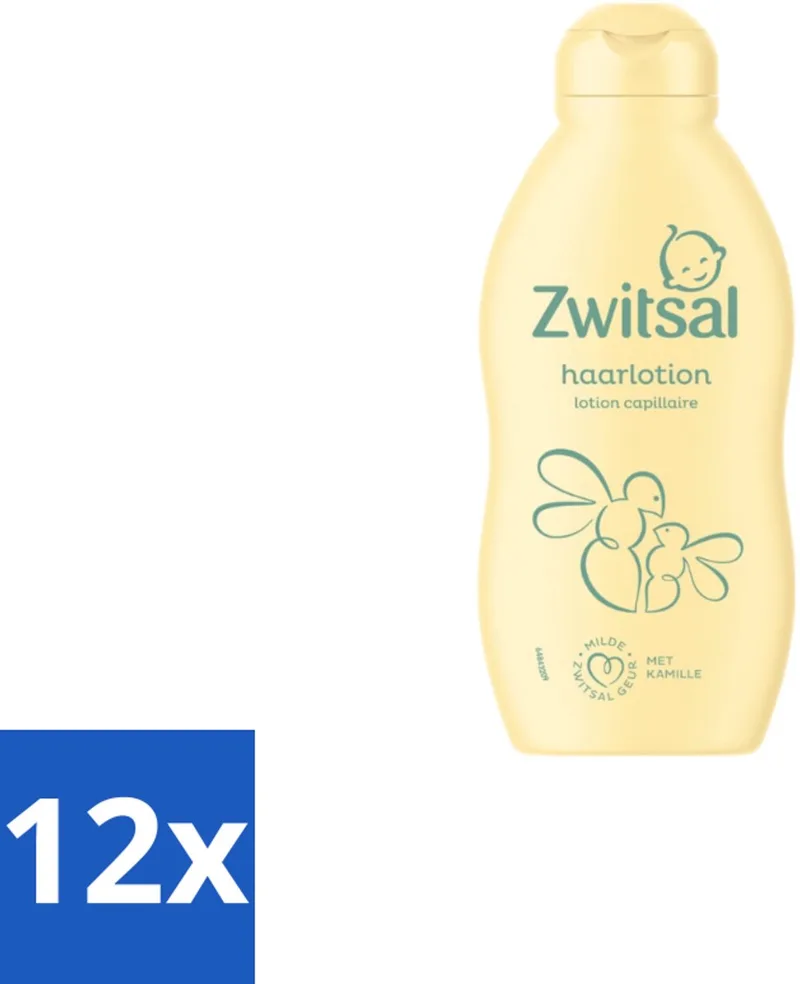 12 x Zwitsal Haarlotion Baby 200 ml - Babyhaar Verzorging - Babyhaar Lotion - Leave-in Haarlotion - Babyhaar Kammen - Babyhaar Bescherming by Zwitsal – product photo