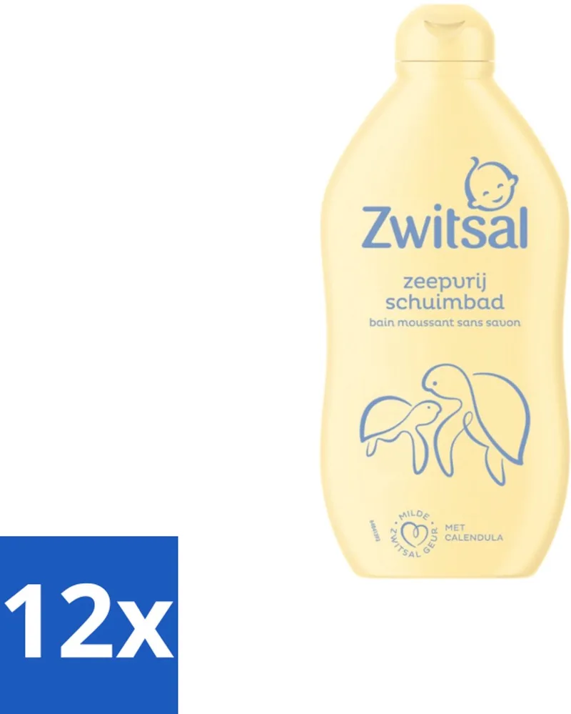 12 x Zwitsal – Schuimbad – Zeepvrij – 400 ml - Babybad by Zwitsal – product photo