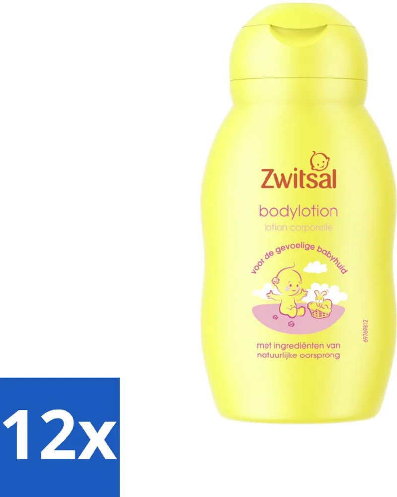 12 x Zwitsal - Verzorgende Bodylotion - Gevoelige Babyhuid - 75 ml - Babylotion - Babyhuid - Hydraterende Lotion - Zachte Lotion - Gevoelige Babyhuid by Zwitsal – product photo