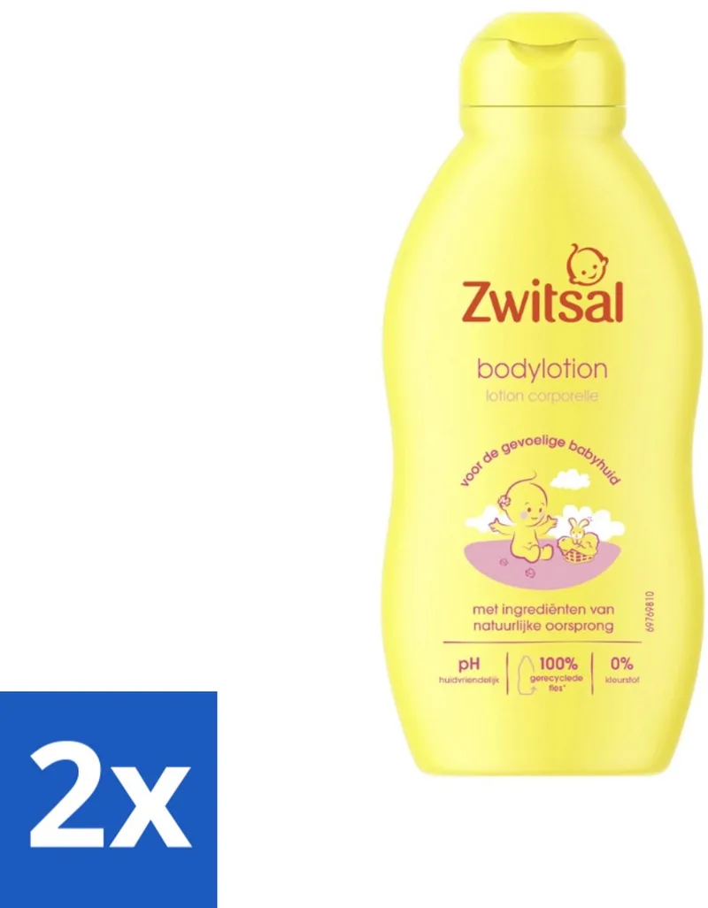 2 x Zwitsal - Babyverzorging - Bodylotion - Voor de Gevoelige Babyhuid - 200 ml - Babylotion - Babyhuid - Gevoelige Huid - Zwitsal - Hydraterende Lotion by Zwitsal – product photo