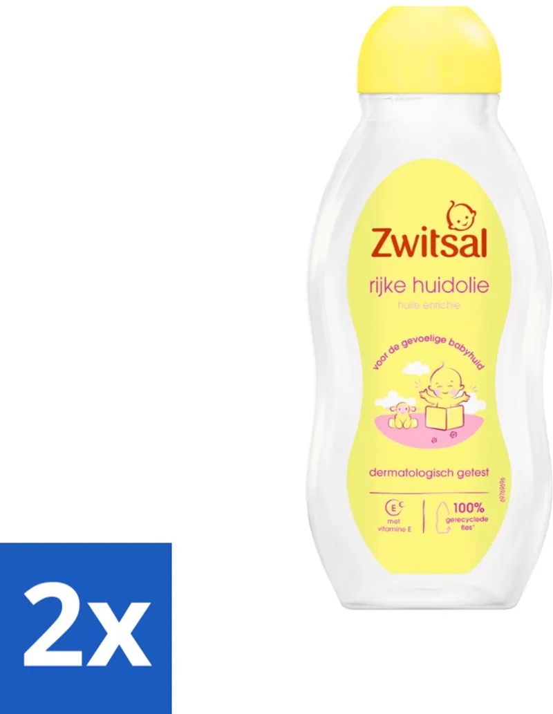 2 x Zwitsal - Babyverzorging - Rijke Huidolie Avocado - Voor de Gevoelige Babyhuid - 200 ml - Babyhuidverzorging - Avocado Olie - Babyolie - Gevoelige Babyhuid - Babymassage by Zwitsal – product photo