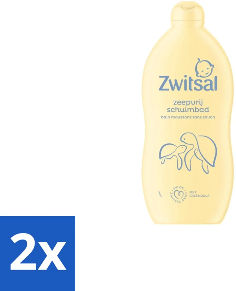 2 x Zwitsal – Schuimbad – Zeepvrij Baby – 700 ml - Babybad - Zeepvrij Schuimbad - Babyhuid Reinigen - Calendula - Anti-prik van Zwitsal – productfoto
