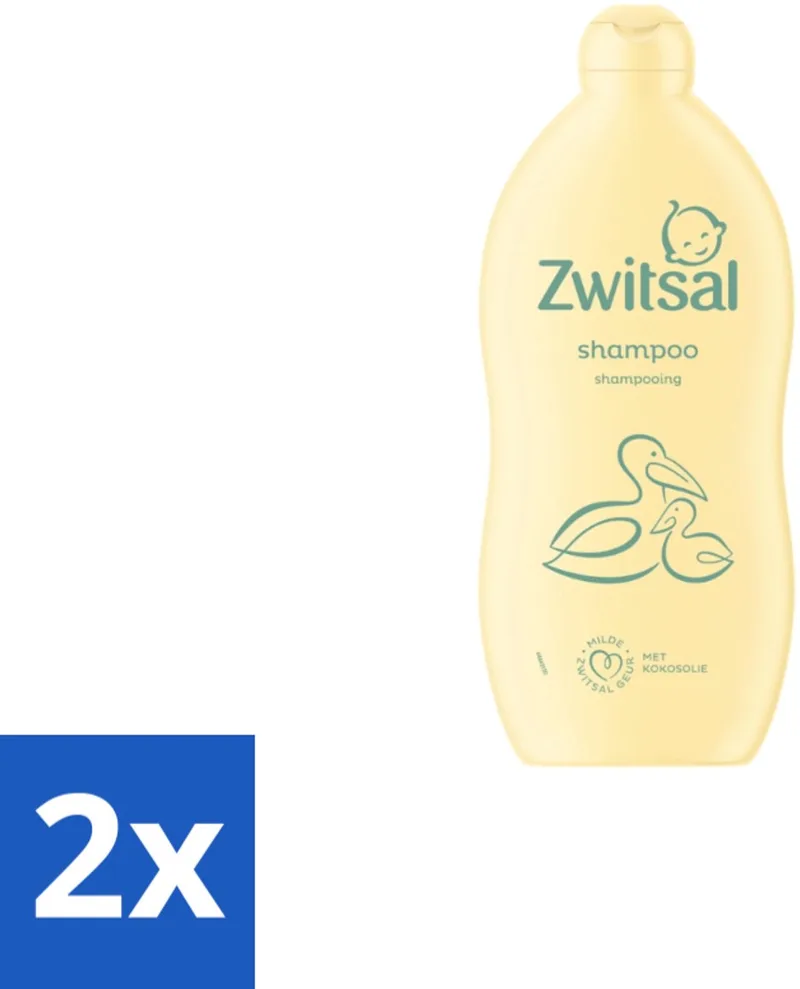 2 x Zwitsal Shampoo 700 ml - Baby Shampoo - Kokosolie Shampoo van Zwitsal – productfoto
