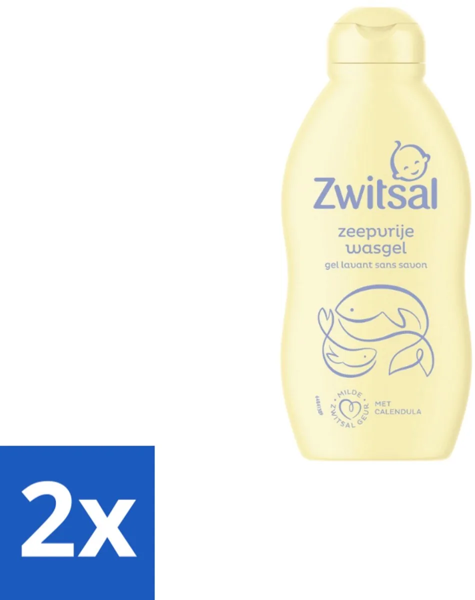 2 x Zwitsal Zeepvrije Wasgel 200 ml - Babywasgel - Zeepvrije Wasgel - Babyhuid - Wasgel Voor Baby - Anti-prik Wasgel von Zwitsal – Produktfoto