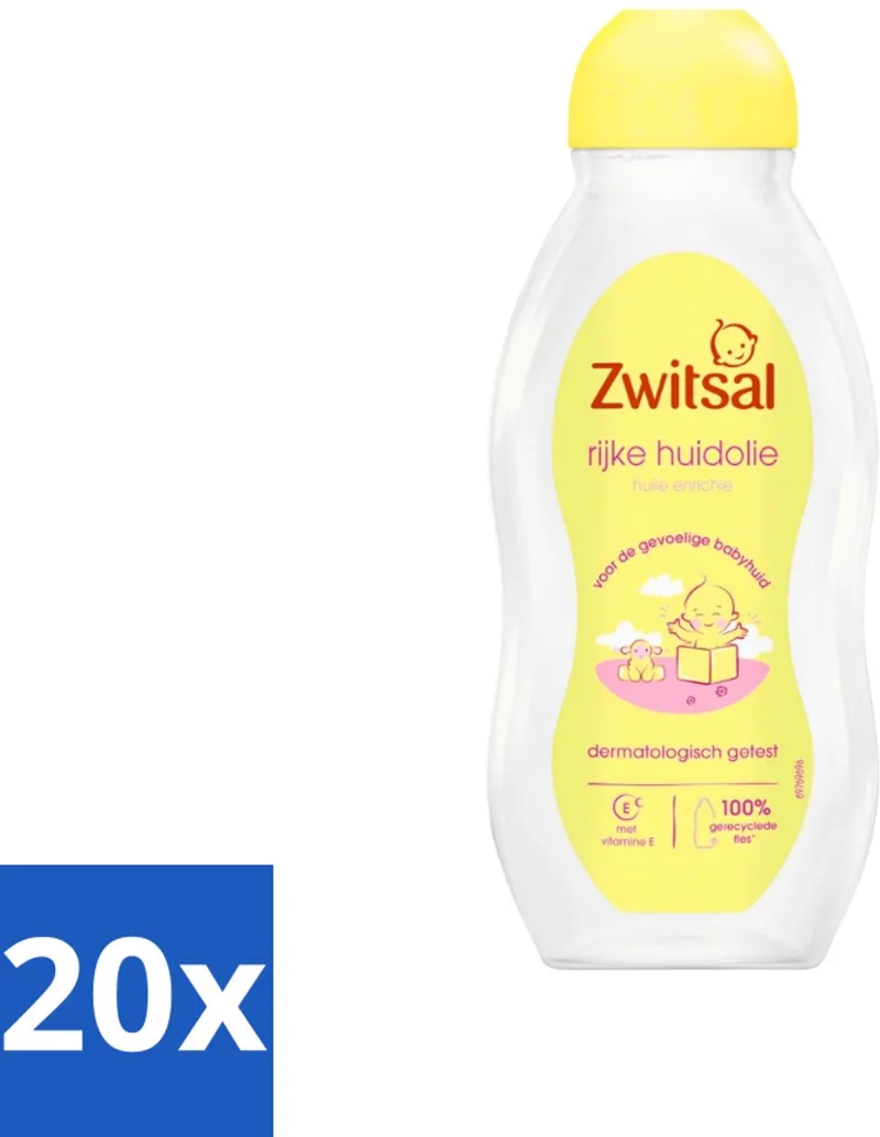 20 x Zwitsal - Babyverzorging - Rijke Huidolie Avocado - Voor de Gevoelige Babyhuid - 200 ml - Babyolie - Gevoelige Huid - Avocadoolie - Babyhuid Verzorging - Babymassage by Zwitsal – product photo