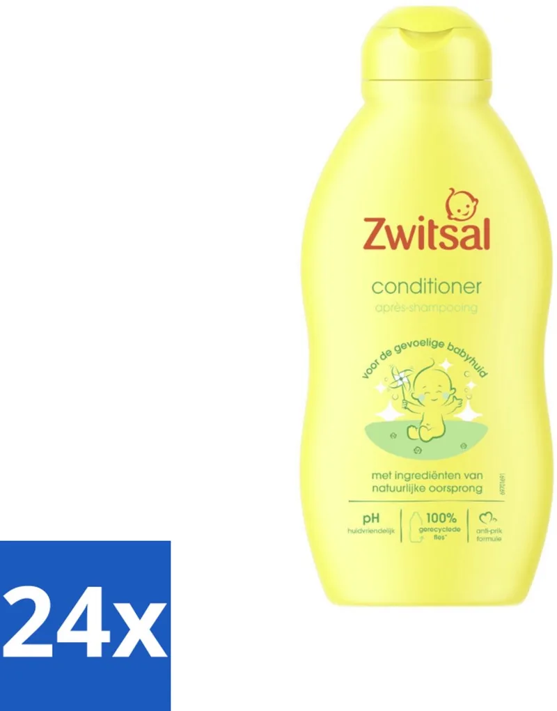 24 x Zwitsal - Baby Conditioner - Zachte Verzorging - 200 ml - Baby Conditioner - Zachte Verzorging - Baby Haar - Baby Shampoo - Kinderhaar by Zwitsal – product photo