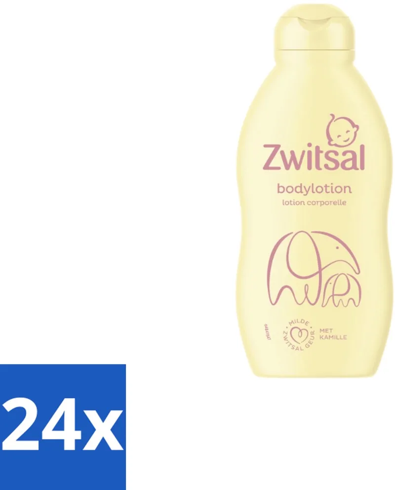 24 x Zwitsal – Bodylotion – Verzorgend – 200 ml - Baby Lichaamsverzorging - Babyhuid - Zwitsal Bodylotion - Kamille - Gevoelige Huid by Zwitsal – product photo