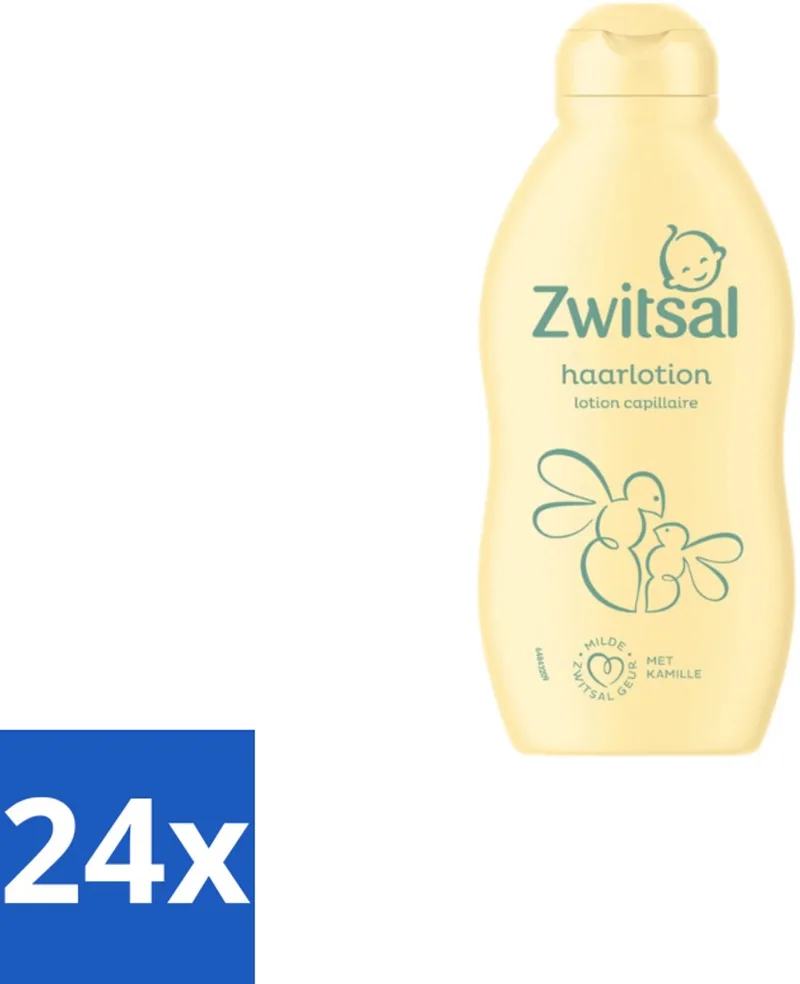 24 x Zwitsal Haarlotion Baby 200 ml - Babyhaar Verzorging - Babyhaar Lotion - Leave-in Haarlotion - Babyhaar Kammen - Babyhaar Bescherming de Zwitsal – photo produit