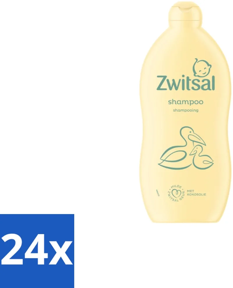 24 x Zwitsal Shampoo 700 ml - Baby Shampoo - Kokosolie Shampoo - Zwitsal Baby Shampoo - Babyhuid Verzorging - Zwitsal Shampoo van Zwitsal – productfoto