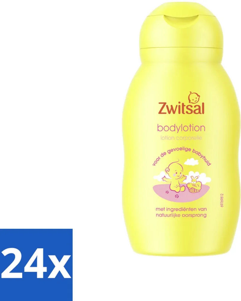 24 x Zwitsal - Verzorgende Bodylotion - Gevoelige Babyhuid - 75 ml - Babylotion - Babyhuid - Hydraterende Lotion - Zachte Lotion - Gevoelige Babyhuid by Zwitsal – product photo