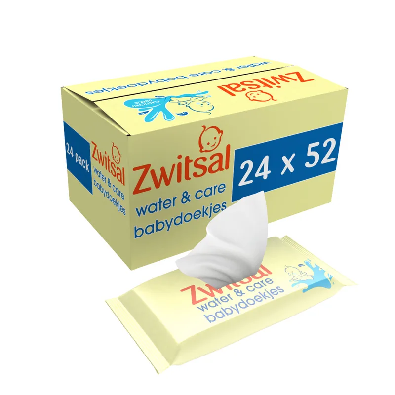2x Zwitsal Water & Care Babydoekjes met Zwitsalgeur 12x52 = 624 stuks van Zwitsal – productfoto