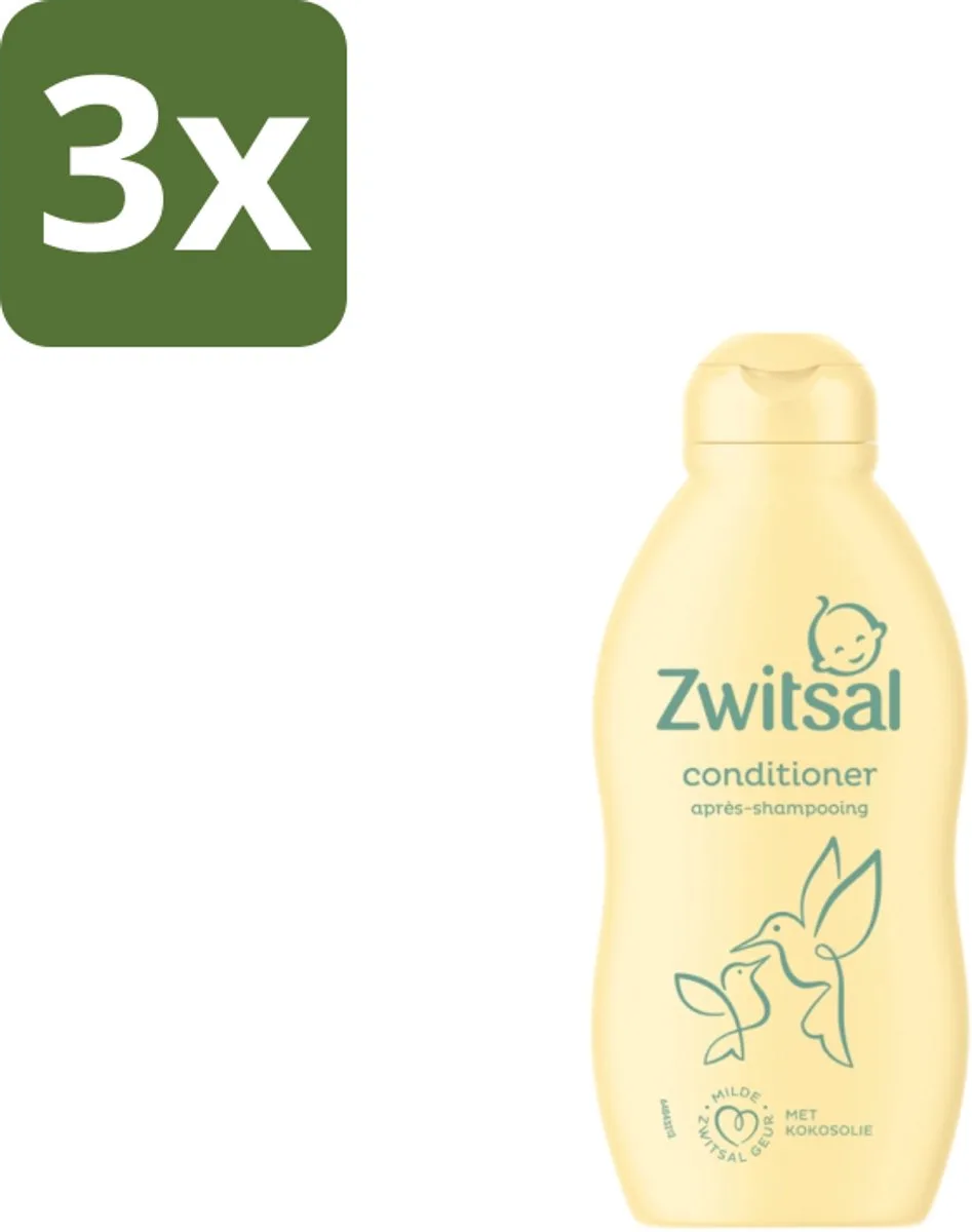 3 x Zwitsal Conditioner 200 ml - Baby Haar Conditioner från Zwitsal – produktbild
