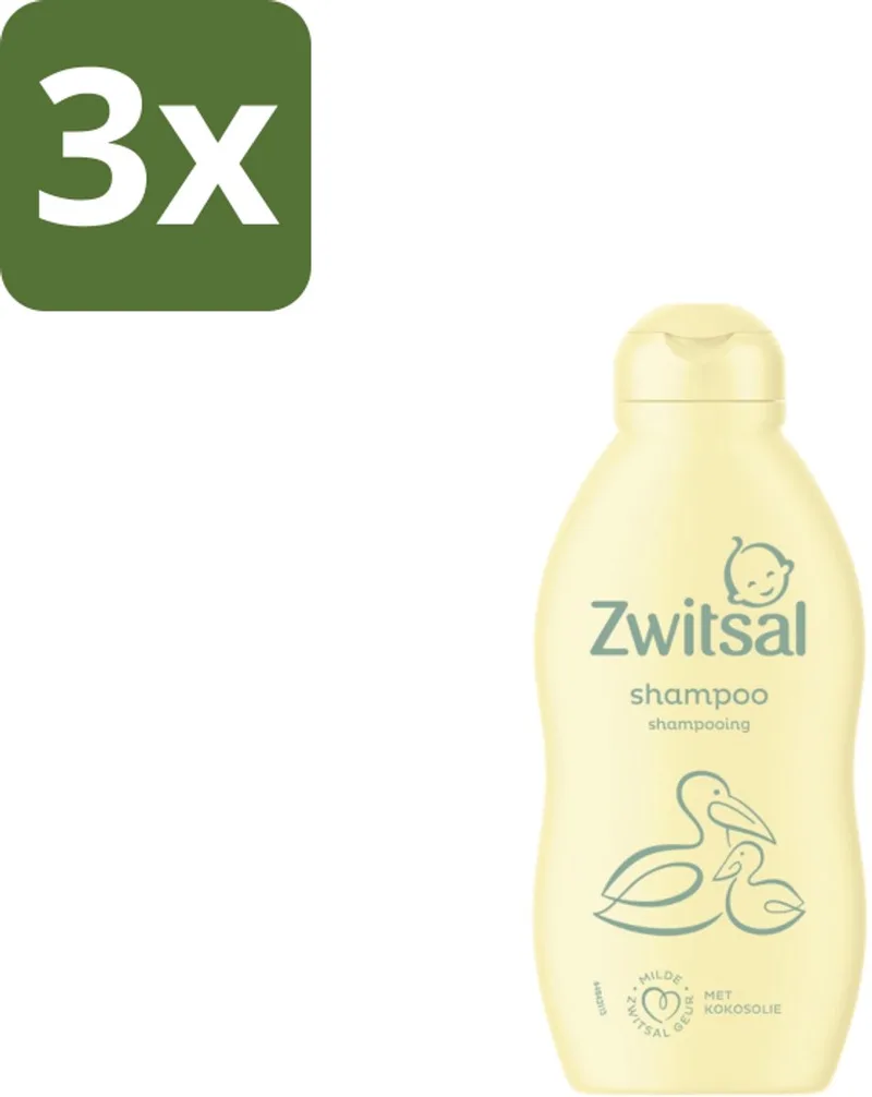 3 x Zwitsal Shampoo 200 ml - Baby Shampoo by Zwitsal – product photo