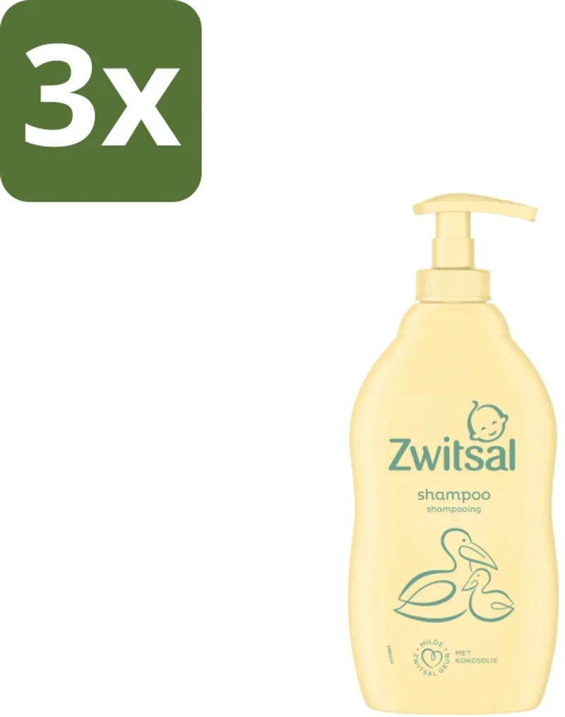 3 x Zwitsal Shampoo 400 ml - Baby Shampoo by Zwitsal – product photo