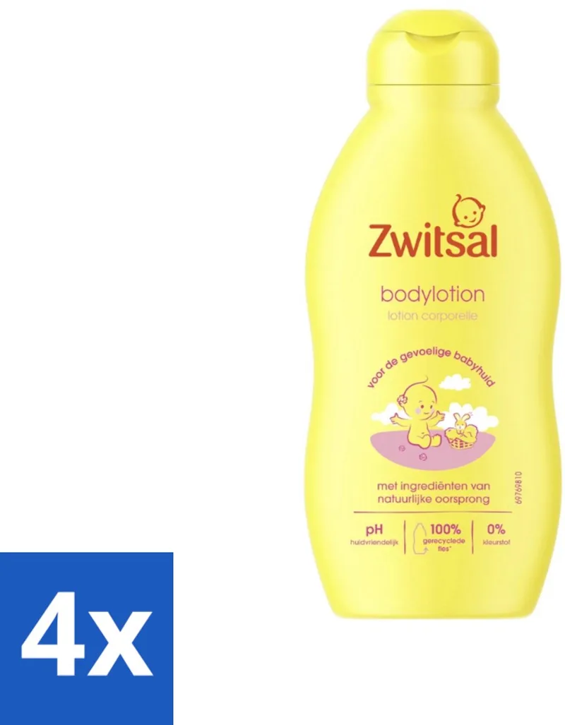 4 x Zwitsal - Babyverzorging - Bodylotion - Voor de Gevoelige Babyhuid - 200 ml - Babylotion - Babyhuid - Gevoelige Huid by Zwitsal – product photo