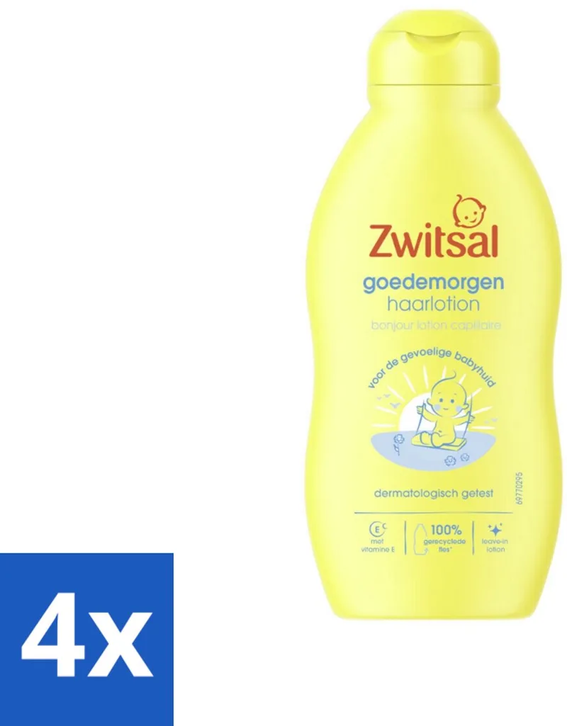 4 x Zwitsal - Goedemorgen Haarlotion - Verfrissend & Verzachtend - 200 ml - Baby Haar Lotion - Baby Haar Verzorging by Zwitsal – product photo