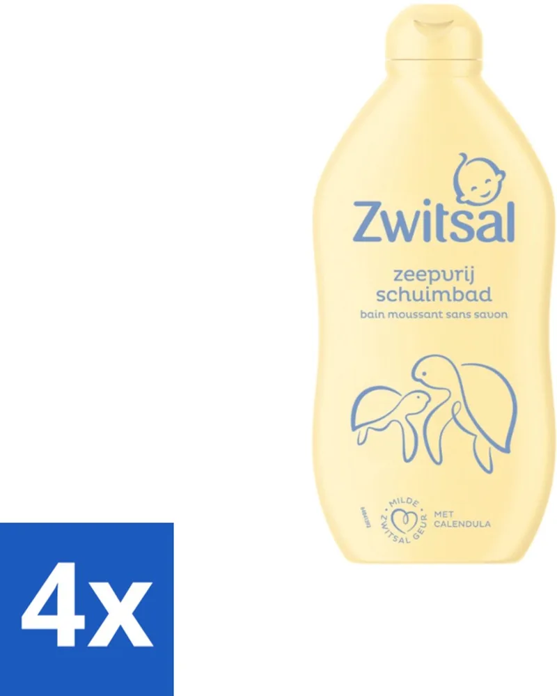 4 x Zwitsal – Schuimbad – Zeepvrij – 400 ml - Babybad by Zwitsal – product photo