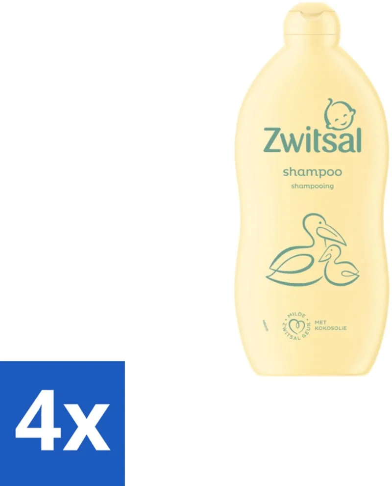 4 x Zwitsal Shampoo 700 ml - Baby Shampoo - Kokosolie Shampoo van Zwitsal – productfoto